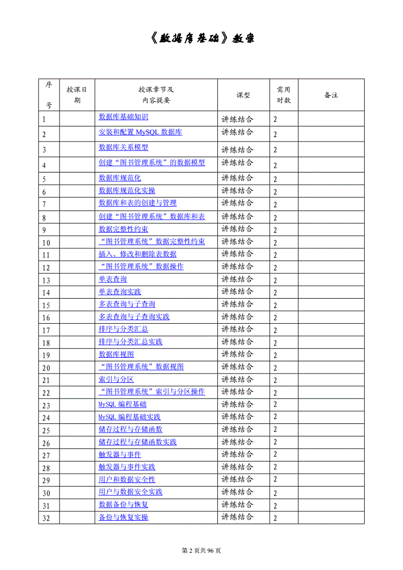 mysql数据库基础与实例教程课后答案,mysql数据库教程课后题答案