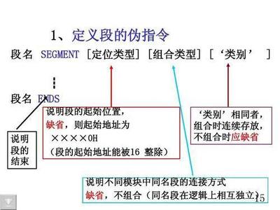 汇编指令和伪指令,汇编的伪指令