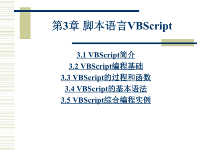 vbscript语法基础,vbs 语法